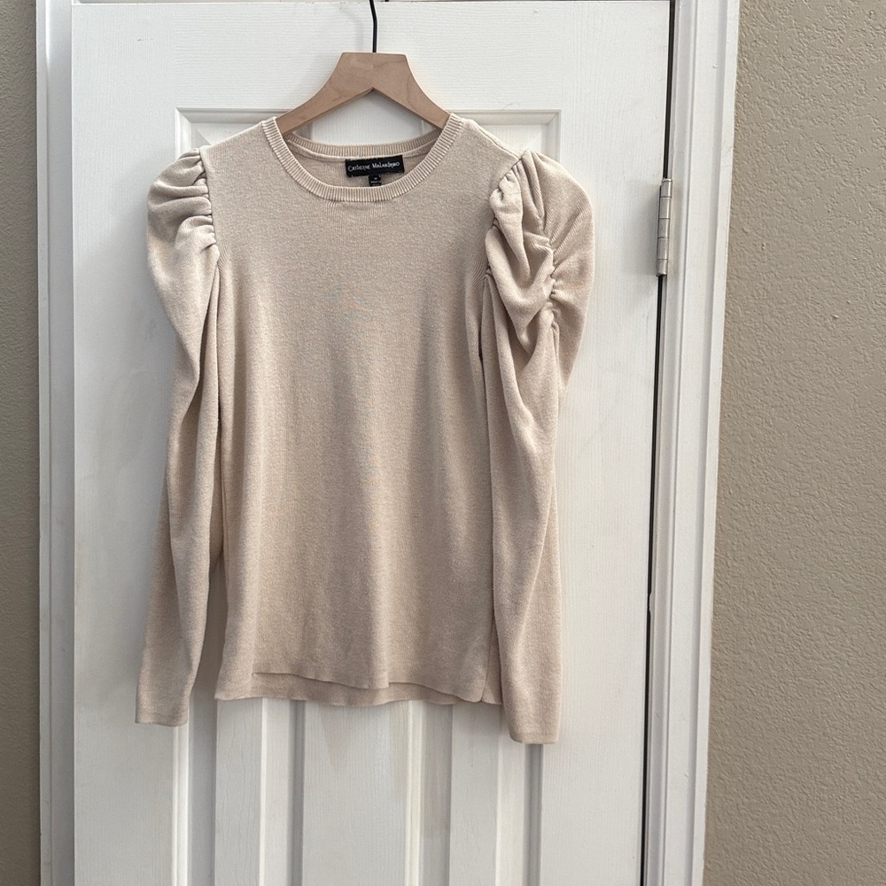 Catherine Malandrano Cap Sleeve Blouse